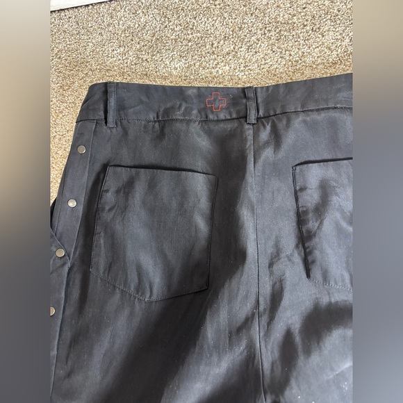 A.F. VANDEVORST Black Silk Button Side Straight Belgian Designer EU 38/US 6/8 - Picture 13 of 14